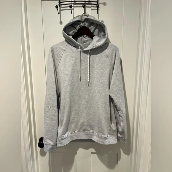 Lululemon City Sweat Pullover Hoodie Heathered Ultra Light Grey- Men’s Large - Picture 2 of 5